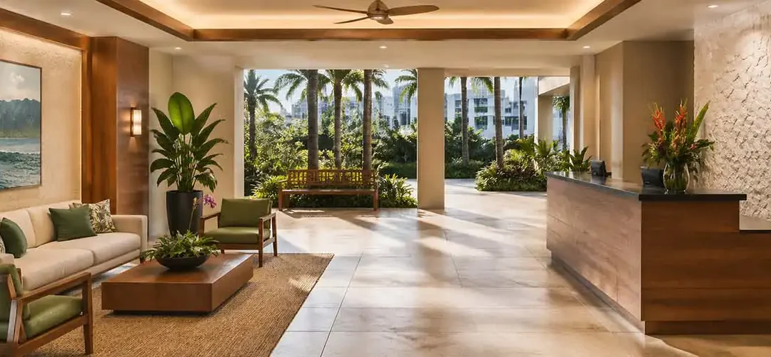 condo lobby in Oahu